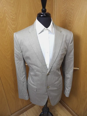 Mens Blazer Sport coat Jacket 42r Perry Ellis Lt Gray Stretch Linen Blend  S#63 - Image 1 of 4