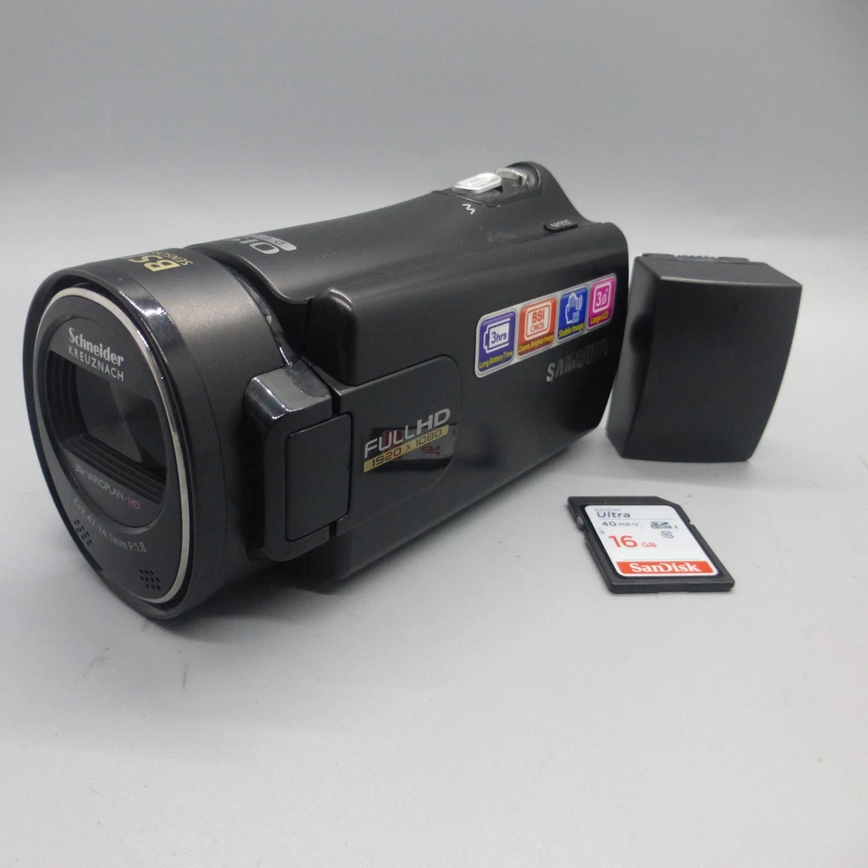Samsung HMX-H320BP Handheld High Definition Camcorder Black Tested - Image 1 of 4