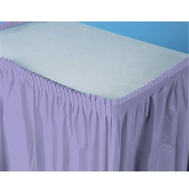 Creative Converting 202398 Luscious Lavender- Lavender Plastic Table Skirt - Image 1 of 1