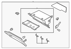 Genuine Ford Glove Box Assembly JP5Z-54060T10-AD - Picture 1 of 2