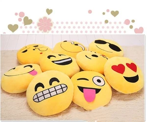 1X Emoticon Emoji Deko Sofa Kissen XL - ca. 33x33 cm Ausdruck Sofakissen - Bild 1 von 13