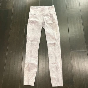 Lululemon Fast Free Tight II 25" Ice Dye Violet Verbena Women's Size 2 - Picture 1 of 4