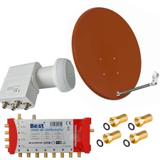 HD RECEIVER Xoro 8660 20m Kabel single LNB HDTV HD SAT Anlage 80cm Spiegel