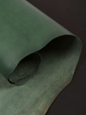 Piel de cuero verde de grano completo, 1,8 mm (5 oz), cuero curtido vegetal, 20-25 pies cuadrados Foto 1 de 4