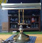 Vintage Underwriters Laboratories Portable Brass Looking Desk/ Table Lamp 15" T