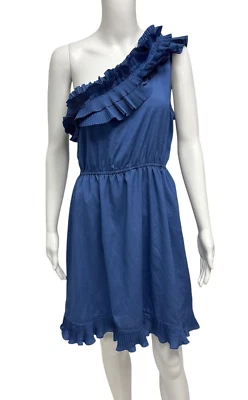 Ya Los Angeles женщин платье-футляр одно плечо синий размер L - Изображение 1 из 4