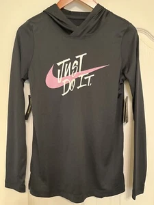 Nike Girls/Youth Dri-Fit Training Hoodie Long Sleeve Black XL - Picture 1 of 6