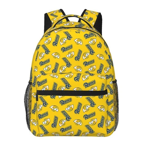 Los Angeles Rams Casual Backpack Lightweight Student Backpack Travel Bags Cover