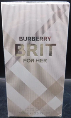 Autêntico Burberry Brit For Her Eau De Toilette Feminino 3,3 Fl Oz Novo e Selado - Imagem 1 de 4