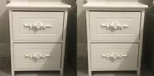 2 x White Bedside Tables - Moving Sale - Picture 1 of 1