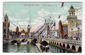 Shooting the Chutes, Coney Island NY, made in Germany, unused - see scans - Picture 1 of 2