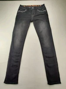 Pantalones de mezclilla elásticos negros Rock Revival Eleanor ajustados para mujer 28x32 - Imagen 1 de 9