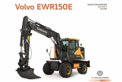 EXCAVADORA VOLVO EWR150E CON ROTOR BASCULANTE Y NEUMÁTICOS NOKIAN COCHE FUNDIDO A PRESIÓN 1/32 Foto 1 de 4