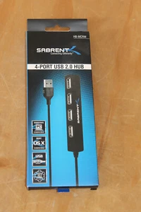 Sabrent 4 Port Portable USB 2.0 Hub - 9.5" Cable (HB-MCRM) - NEW - Picture 1 of 4