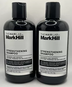 2x MarkHill The Hair Lab Strengthening Shampoo For Thickness & Growth Vegan 300m - Picture 1 of 2