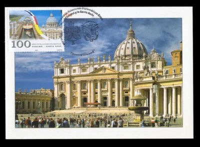 PANAMÁ 2024 Tarjeta Máxima - 100 años relaciones diplomáticas Santa Sede Vaticano Foto 1 de 2