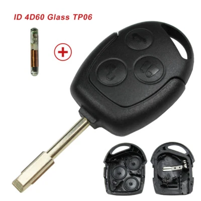 Autoschlüssel Rohling & Transponder passend für FORD Fiesta Focus Fusion Puma - Bild 1 von 4