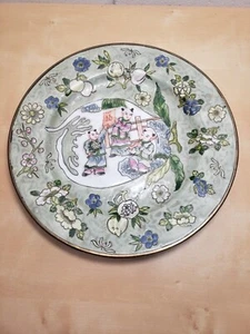 10,5" handbemalter chinesischer alter Sammelteller #F163 - Bild 1 von 4