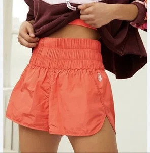 Free People Movement Womens The Way Home Bright Orange Shorts Size XS - Picture 1 of 9