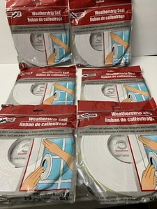6 Rolls Weather Strip Tape Foam Seal Door Window Tool Bench 17 Feet 3/16 x 7/20 - Picture 1 of 7