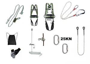 Kletter SET Absturzsicherung 10in1 Alles drin! Gurt + Seil 10m + Seilbremse - Bild 1 von 9