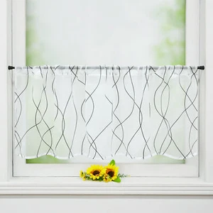 Scheibengardine Bistrogardinen Modern Küche Gardinen Vorhang Transparent Voile - Bild 1 von 44