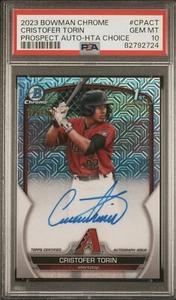 2023 Bowman Chrome Cristofer Torin HTA Auto 1st Bowman PSA 10 Gem Mint Dbacks - Picture 1 of 2
