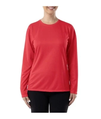 Camisa manga larga ATHLETIC WORKS para mujer 2XL ROJA núcleo absorbente de humedad Foto 1 de 4