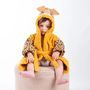 To-Well Kids Robe, %100 Turkish Cotton Soft Hooded Bathrobes for Boys and Girls, - Picture 1 of 19