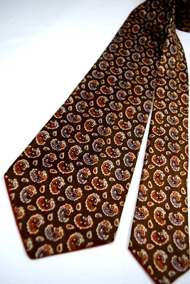Corbata de Colección Art Deco Años 30 40 Elegante Paisley Foulard Seda Corbata 50" x 4.25" Foto 1 de 4