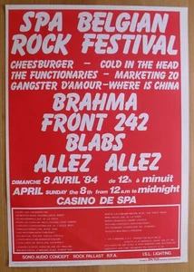 FRONT 242 electronic original silkscreen concert poster '84 - Picture 1 of 1