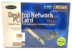 SEALED Belkin F5D5000 Desktop Network PCI Card 10/100MBt FREE SHIPPING - Picture 1 of 9