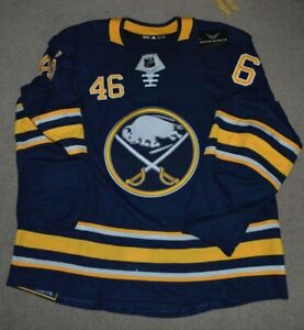 Eric Cornel Buffalo Sabres 2017 Game Worn Used Jersey adidas Authentic Sz 56
