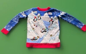 Holiday Time Christmas Sweater Boy’s M Embroidered 3D Felt Fall Holiday Wear - Picture 1 of 13
