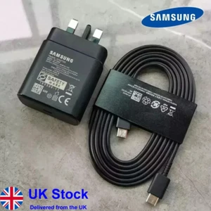 45W Super Fast Charger Adapter &USB-C Cable For Samsung S23 S22 S24 S25 + Ultra - Picture 1 of 11