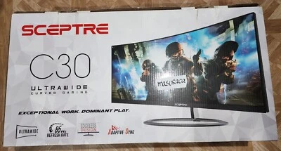 Sceptre Curved 30" 21:9 Gaming LED Monitor 2560x1080p UltraWide 85Hz - Image 1 of 4