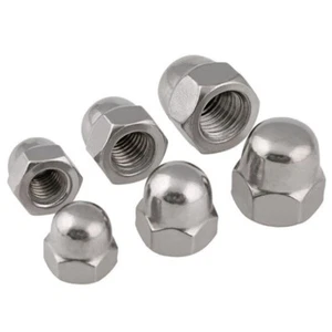 M3 M4 M5 M6 To M20 304 Stainless Steel Hexagon Cap Nuts Hex Acorn Nuts DIN 1587 - Picture 1 of 4
