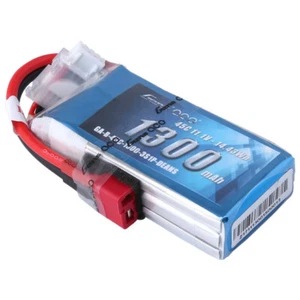Gens Ace 3S 1300mAh 11.1V 45C RC Airplane Lipo Battery Pack With Deans Plug - Picture 1 of 4