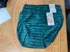 Jockey Matte and Shine Hi-Cut Dark Green Briefs - Set of 3-Size 6-NWT - Picture 1 of 2
