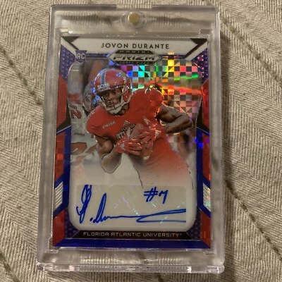 2019 Prizm Draft Picks Jovon Durante Red White Blue Prizm Auto RC /99 Mint $$ - Image 1 of 3