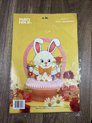 Vintage Party Hour Harvey Bunny Rabbit Easter Party Centerpiece 3D Honeycomb - Image 1 of 4