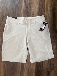 Under Armour Shorts Mens 36 Beige Tan Golf Performance Golf Flat Front 96510 - Picture 1 of 13
