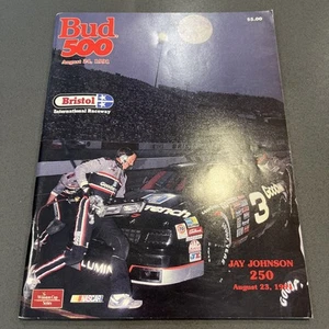 NASCAR Bristol Motor Speedway Bud 500 23 agosto 1991 programma souvenir vintage - Foto 1 di 7