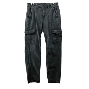 Pantalones cargo American Eagle para mujer 6 negros tiro alto elásticos mezcla de lyocell - Imagen 1 de 9