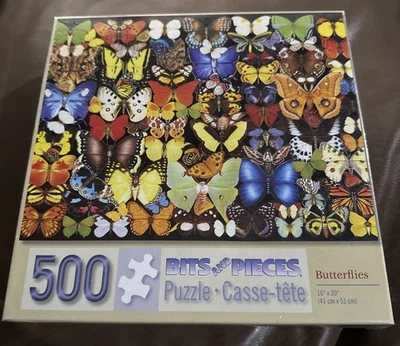 Brocas y piezas 500 piezas rompecabezas mariposas nuevo Foto 1 de 2
