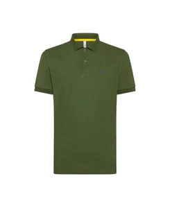 SUN68 Polo Uomo A34109 P-EP cotone in tinta unita 37 VERDE SCURO - Imagen 1 de 2