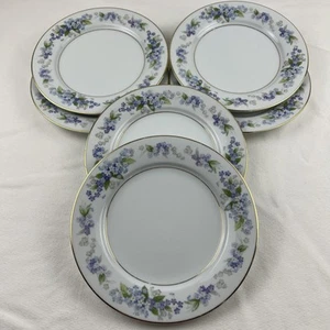 6 Noritake Ramona (5203) Salat/Brotteller 7 1/2" Japan Blume Vintage - Bild 1 von 9