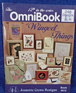 Omni Book Winged Things 812 Jeanette Crews 1996 Cross Stitch Pattern Booklet - Picture 1 of 4