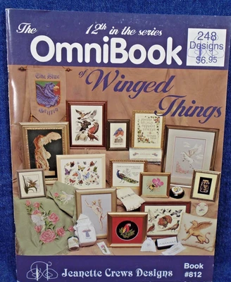 Omni Book Winged Things 812 Jeanette Crews 1996 Cross Stitch Pattern Booklet - Image 1 of 4