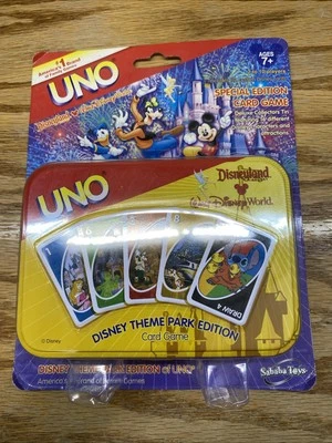 Vintage UNO Special Edition Card Game DISNEY THEME PARK Mattel Disneyland World - Image 1 of 2